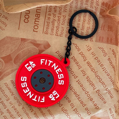 Weightlifting Weight Plates Keychain Accessories Equipment Pendant Metal Mini Backpack Keychain