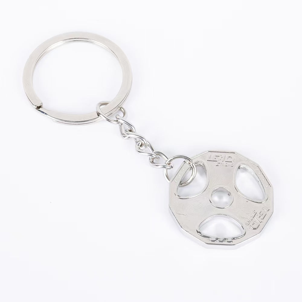 Dumbbell Metal Keychain Accessories Equipment Kettlebells Dumbbells Boxing Pendant Mini Fitness Keychain