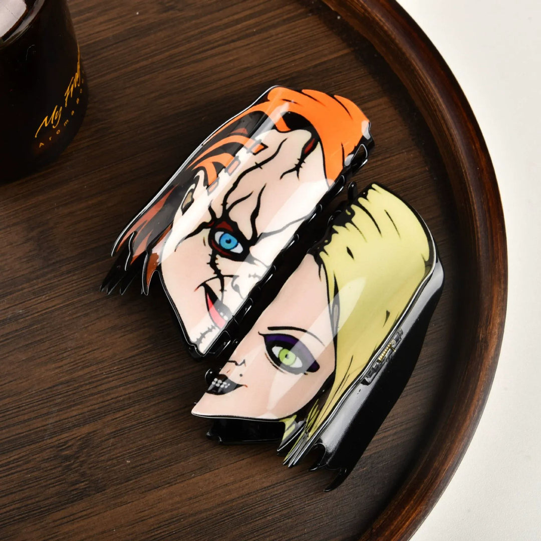 Halloween Clown Ghost Face Hair Clip Back Of The Head Hair Clip Shark Hair Clip Headdress Hairpin Ladies Halloween Gift