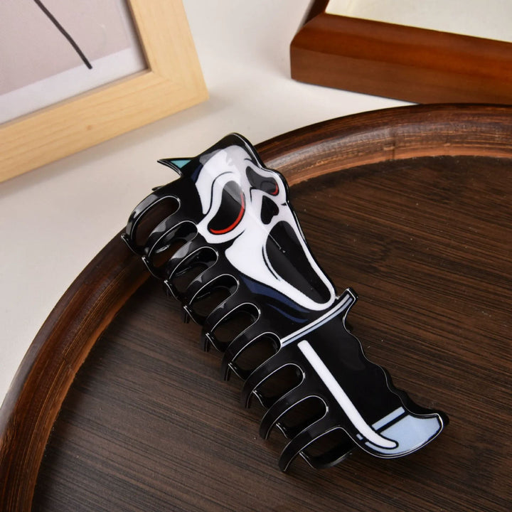 Halloween Clown Ghost Face Hair Clip Back Of The Head Hair Clip Shark Hair Clip Headdress Hairpin Ladies Halloween Gift