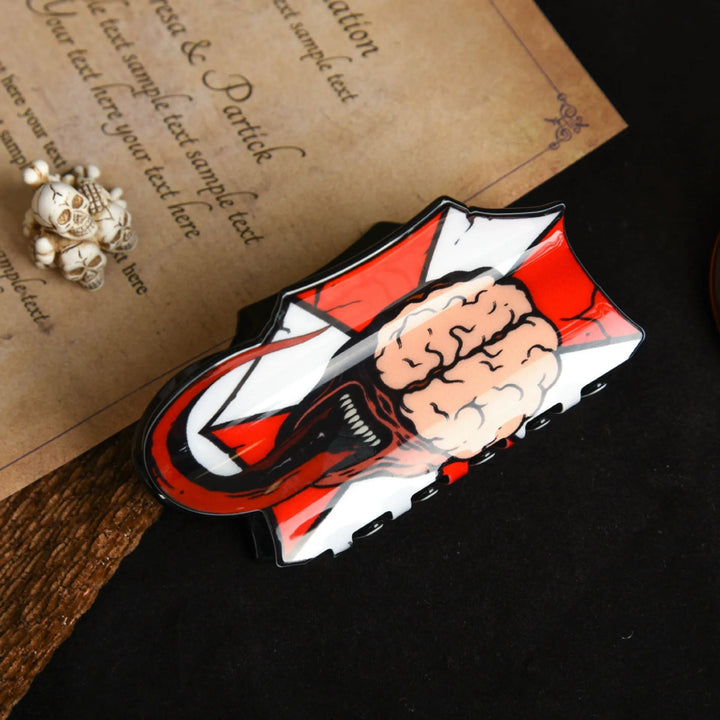 Halloween Clown Ghost Face Hair Clip Back Of The Head Hair Clip Shark Hair Clip Headdress Hairpin Ladies Halloween Gift