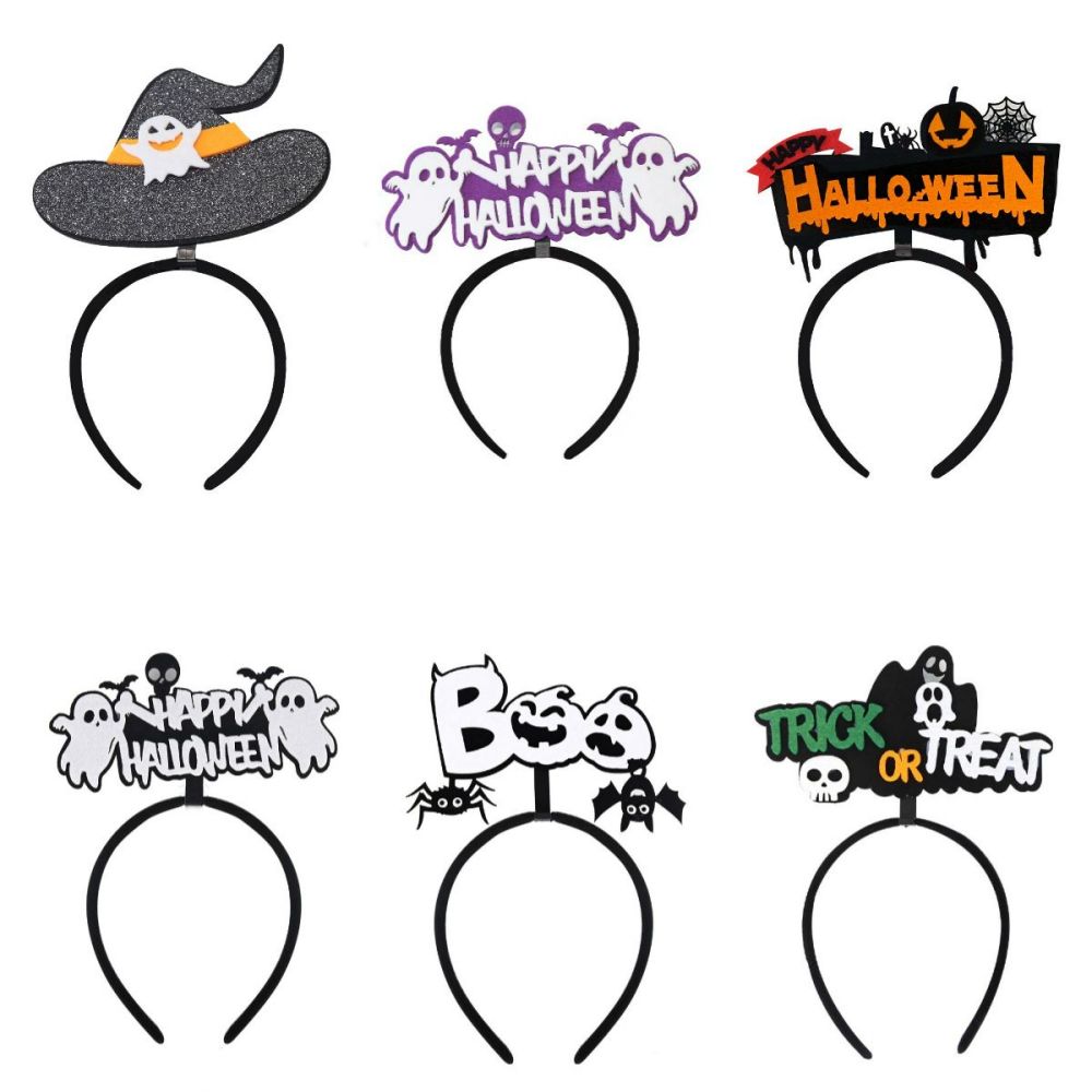 6 Pcs Halloween Headbands Halloween Hair Hoop for Party Supply Cosplay Decoration