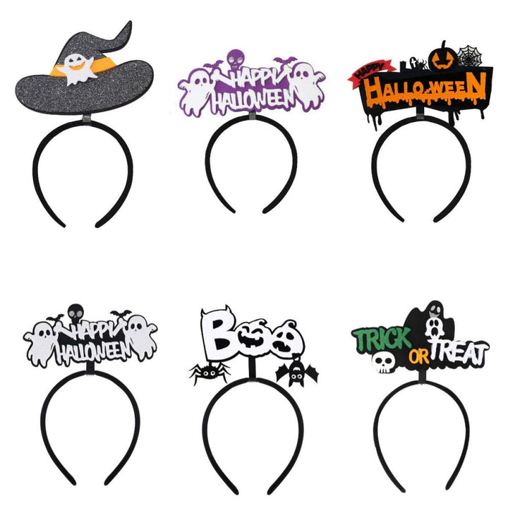 6 Pcs Halloween Headbands Halloween Hair Hoop for Party Supply Cosplay Decoration