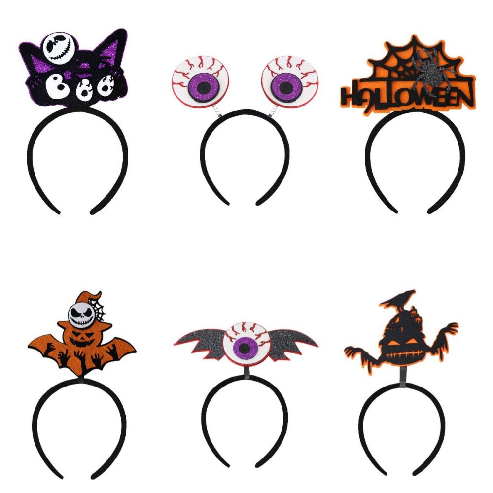 6 Pcs Halloween Headbands Halloween Hair Hoop for Party Supply Cosplay Decoration