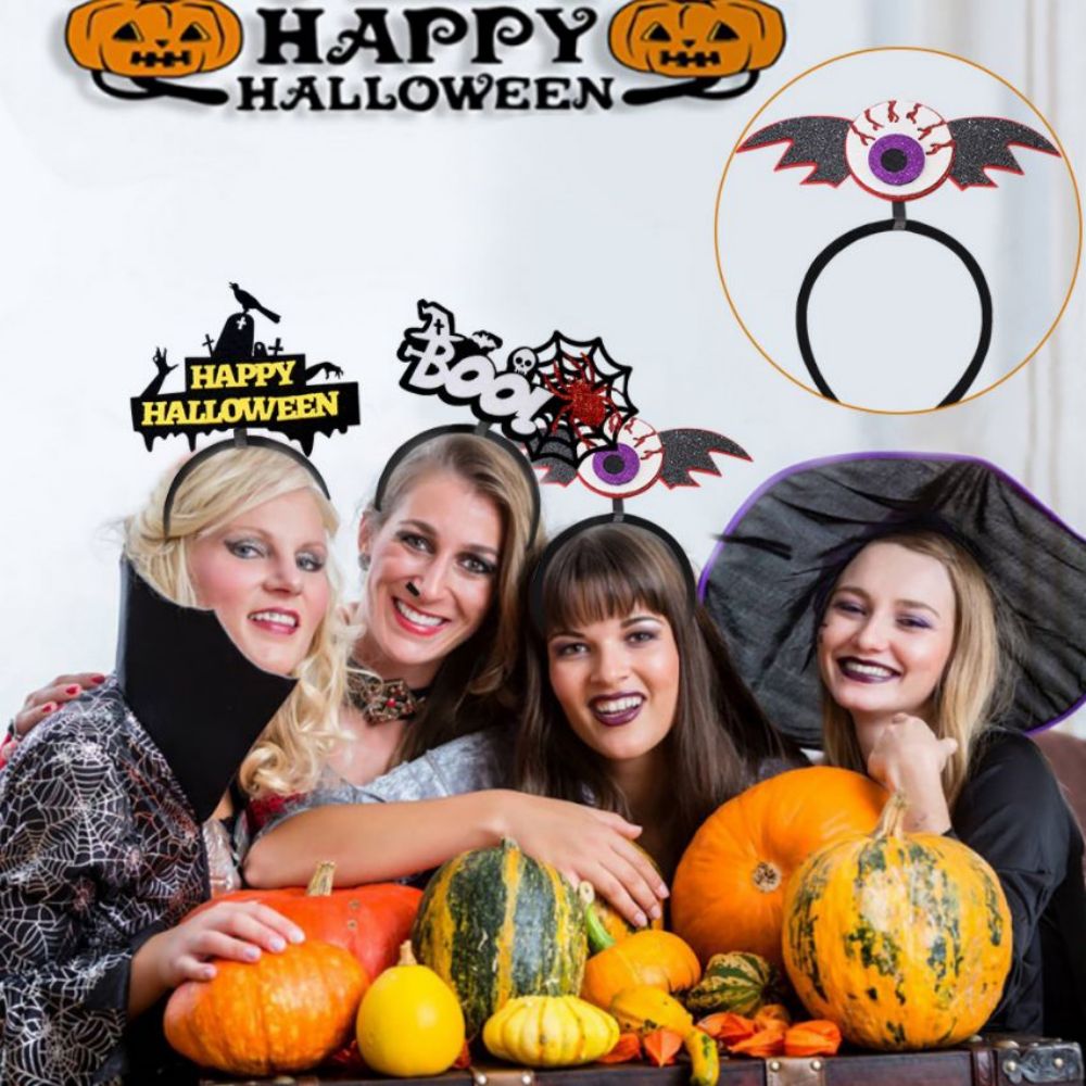 6 Pcs Halloween Headbands Halloween Hair Hoop for Party Supply Cosplay Decoration