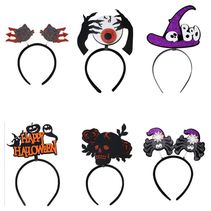 6 Pcs Halloween Headbands Halloween Hair Hoop for Party Supply Cosplay Decoration