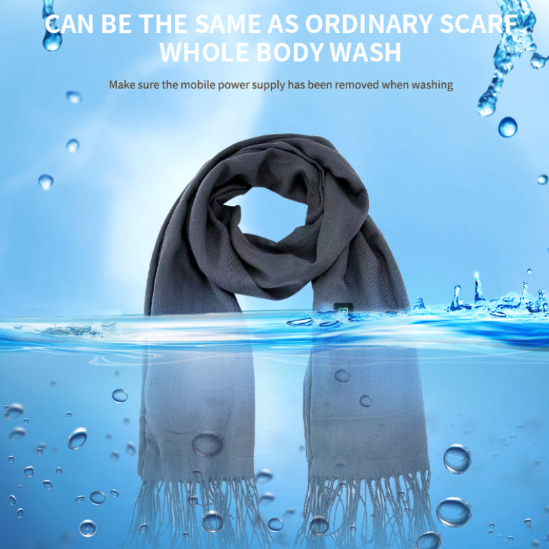 Heated Scarf USB Rechargeable Heated Scarf Tassels Scarfs for Pain Relief or Stiffness Relief