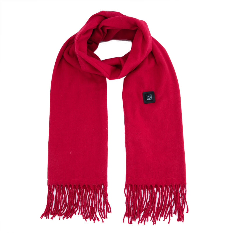 Heated Scarf USB Rechargeable Heated Scarf Tassels Scarfs for Pain Relief or Stiffness Relief