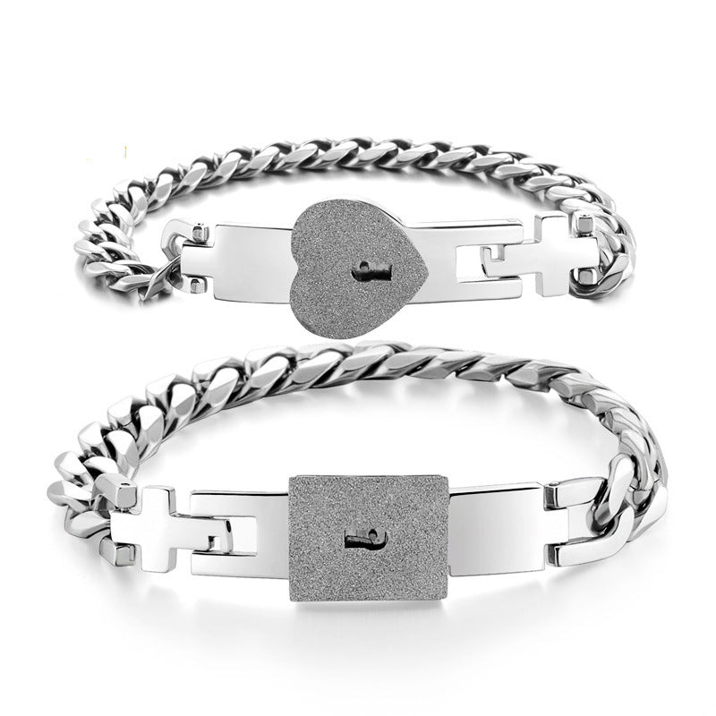 Secret Key Couple Bracelets Exclusive Love Lock Bracelets Lock & Unlock Your Love Set