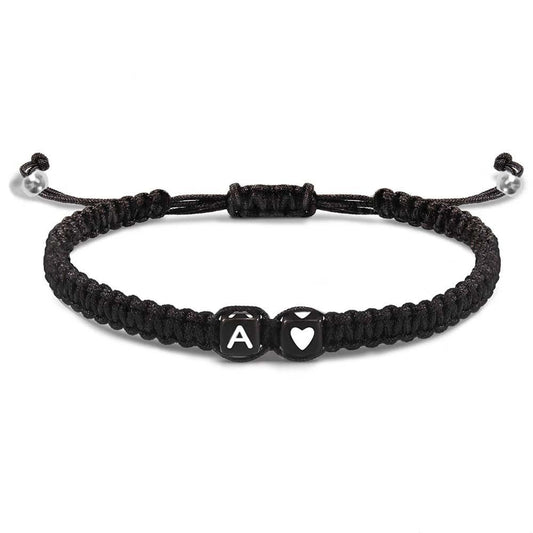 Alphabet Bracelet Heart Shape Braided Explosive Gifts