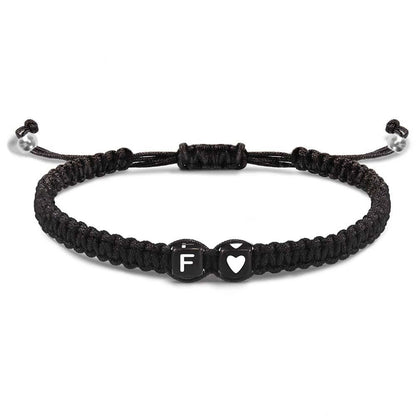 Alphabet Bracelet Heart Shape Braided Explosive Gifts