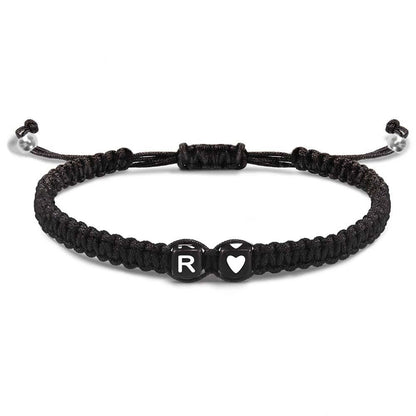 Alphabet Bracelet Heart Shape Braided Explosive Gifts