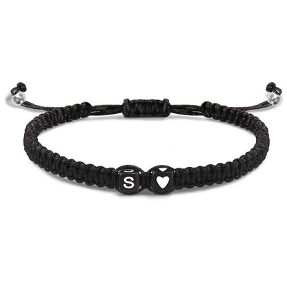 Alphabet Bracelet Heart Shape Braided Explosive Gifts