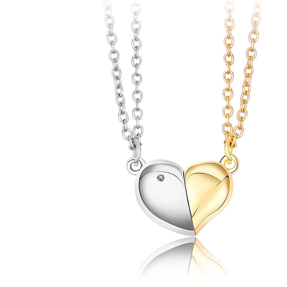 Magnetic Rotating Necklaces Heart Necklace Couples Gifts for Him and Her