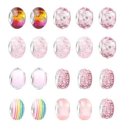 DIY Bracelet Making Kit with Beads Colorful Bracelets Set with Gift Box Gift for Girls