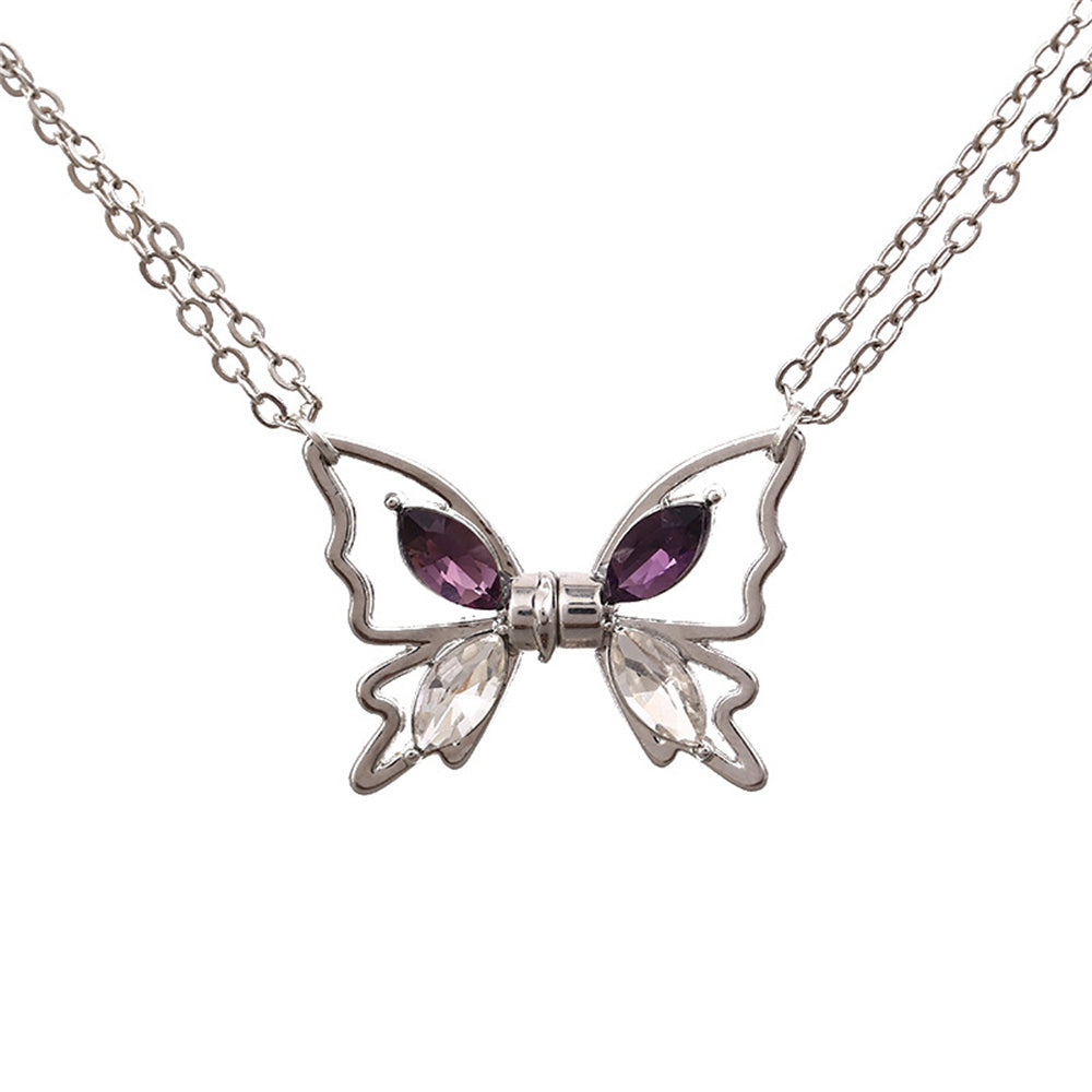 Personalized Couple Necklace Magnetic Matching Butterfly Necklaces for Couples Valentine's Gift for Lover