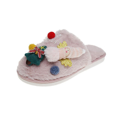 Christmas Slippers Christmas Tree Angel Comfortable Slippers