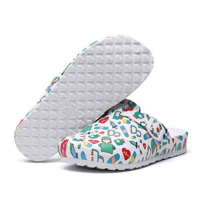 Laboratory Clogs Comfort Mules Close Toe Nurse Shoes Slip On Garden Shoes