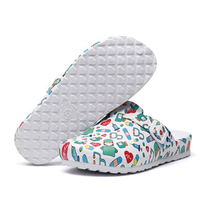 Laboratory Clogs Comfort Mules Close Toe Nurse Shoes Slip On Garden Shoes