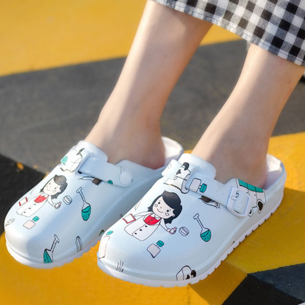 Laboratory Clogs Comfort Mules Close Toe Nurse Shoes Slip On Garden Shoes