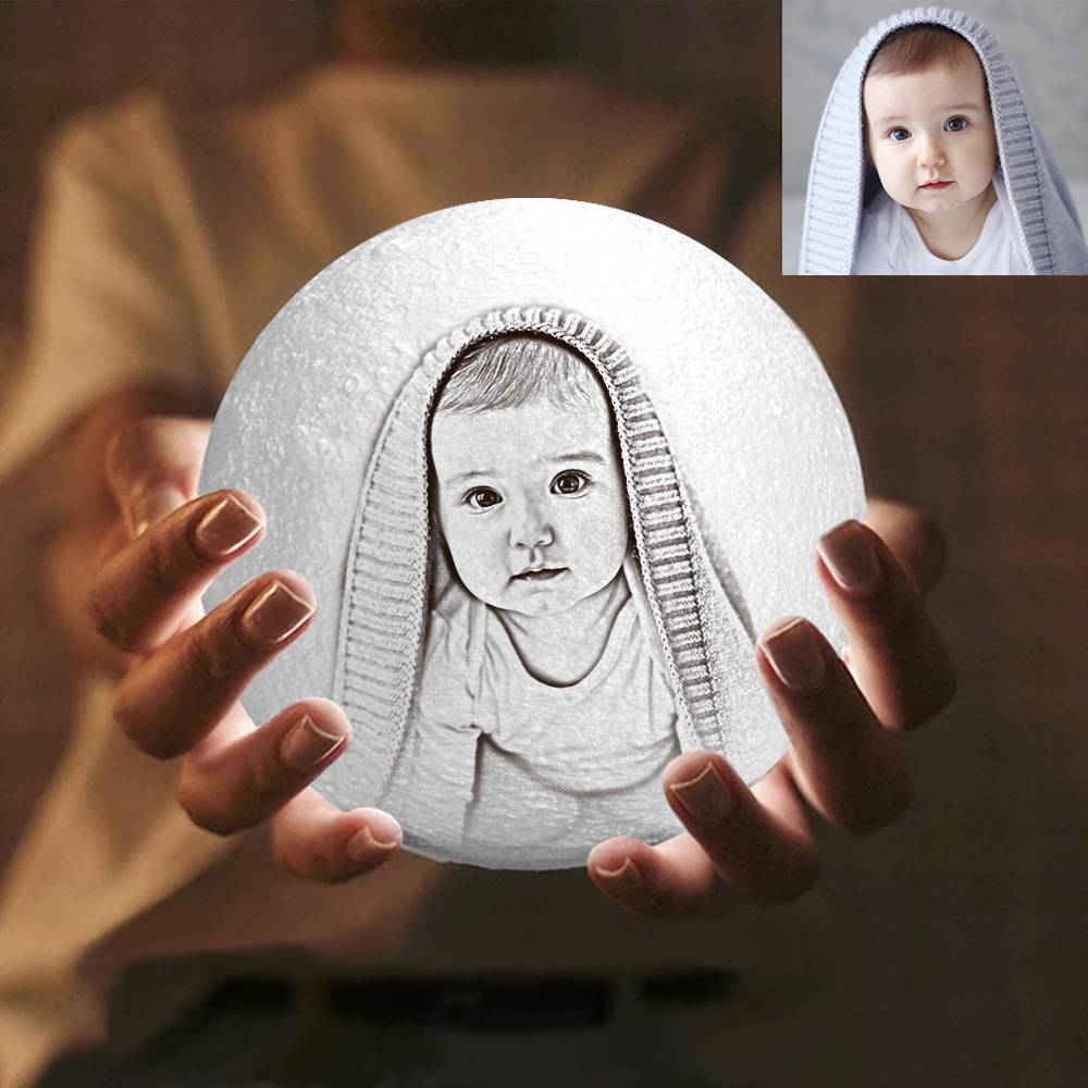 Custom 3D Printed Photo Lunar Light Moon Lamp