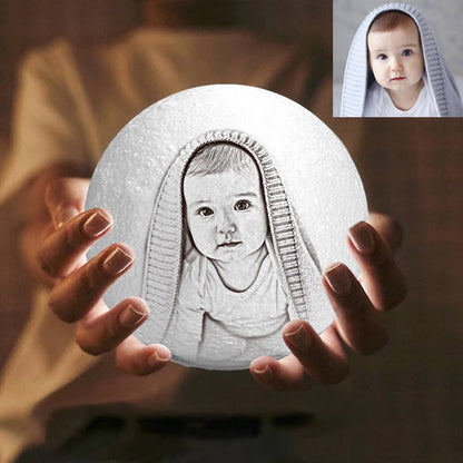 Custom 3D Printed Photo Lunar Light Moon Lamp