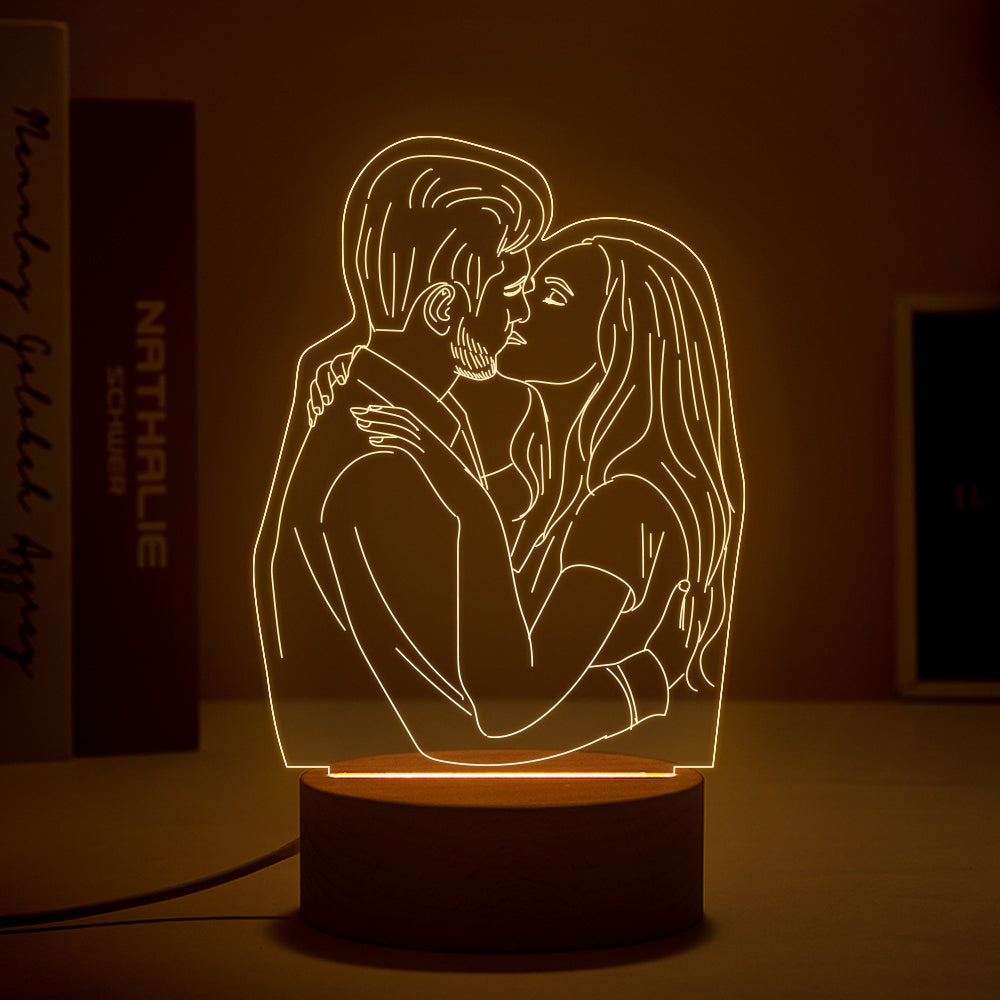 Anniversary Gifts Custom 3D Photo Lamp Personalized Night Light