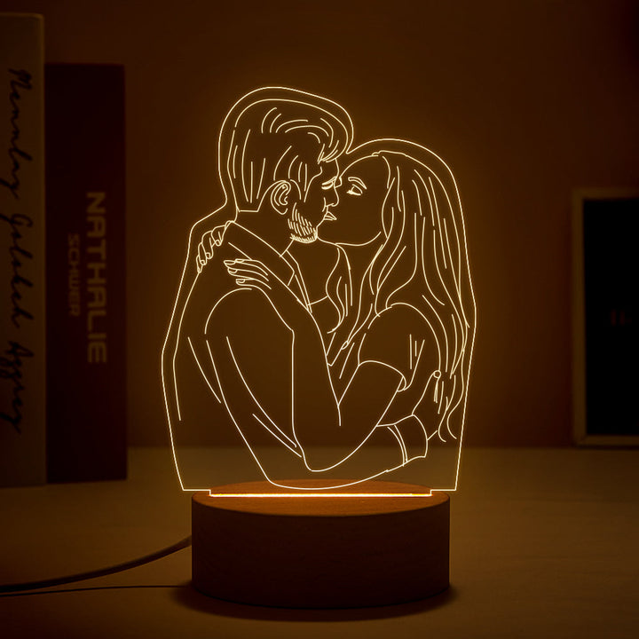Anniversary Gifts Custom 3D Photo Lamp Personalized Night Light