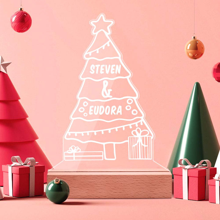 Custom Name Acrylic Light Christmas Gifts for Friends LED Night Light Bedroom Decoration for Girlfriend