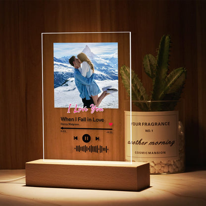 Custom Scannble Keychain/Plaque/Night Light Gifts For Lover Decorated Letter - I Love You