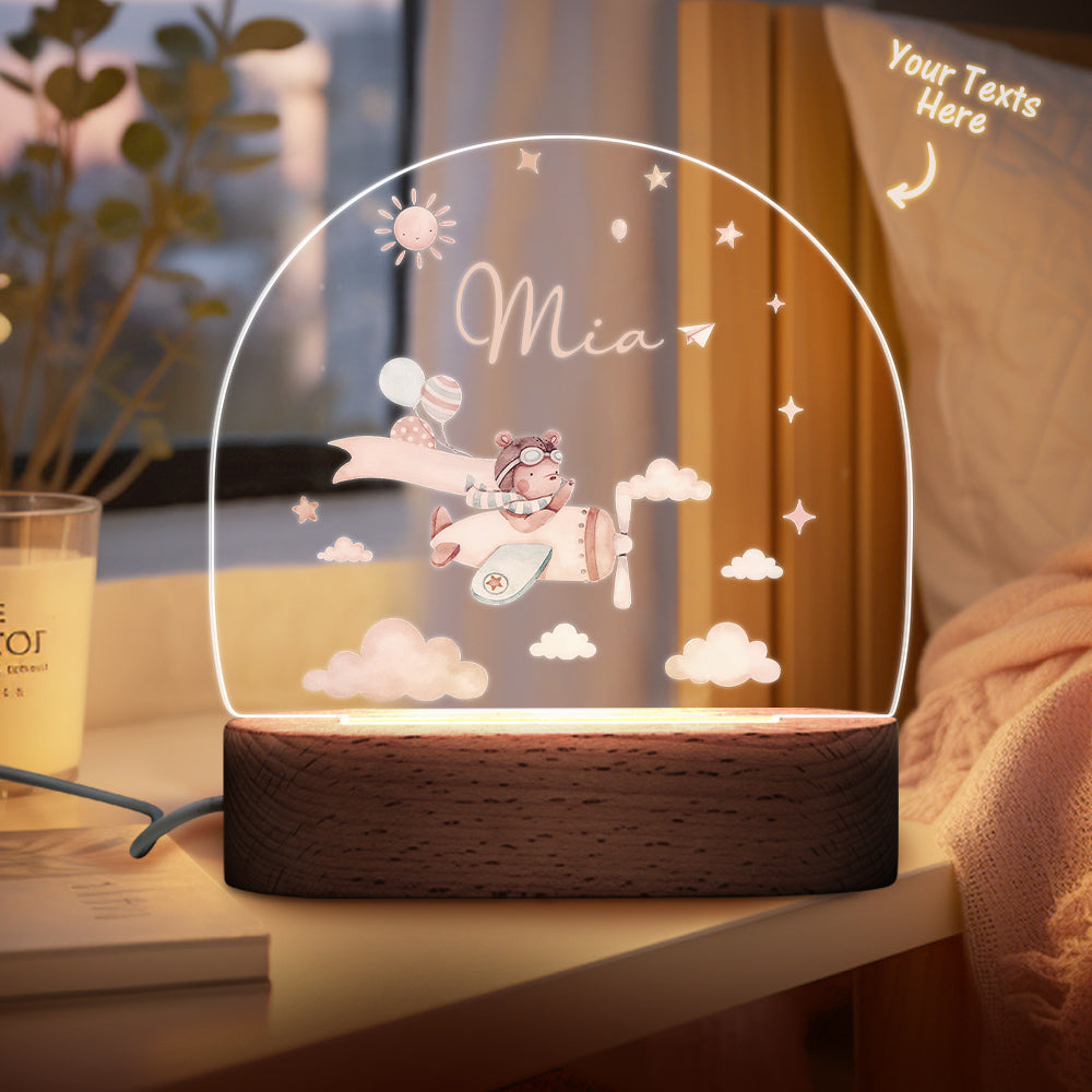 Custom Name Christmas Tree Personalized Santa Elk Night Light Bedroom Christmas Gift 3D Room Decor Night Light Desk Lamp Night Light Gift