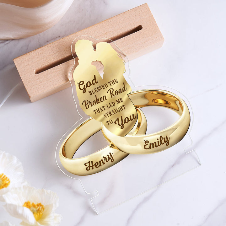 Custom Couple Names Acrylic Lamp Home Decor Night Light Anniversary Gifts