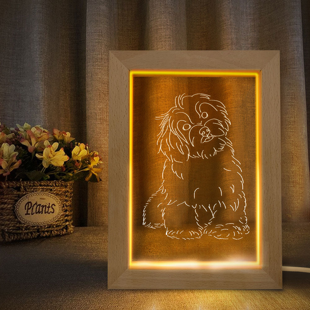 Personalized Engraved 3D Picture Wood Photo Frame Night Lights