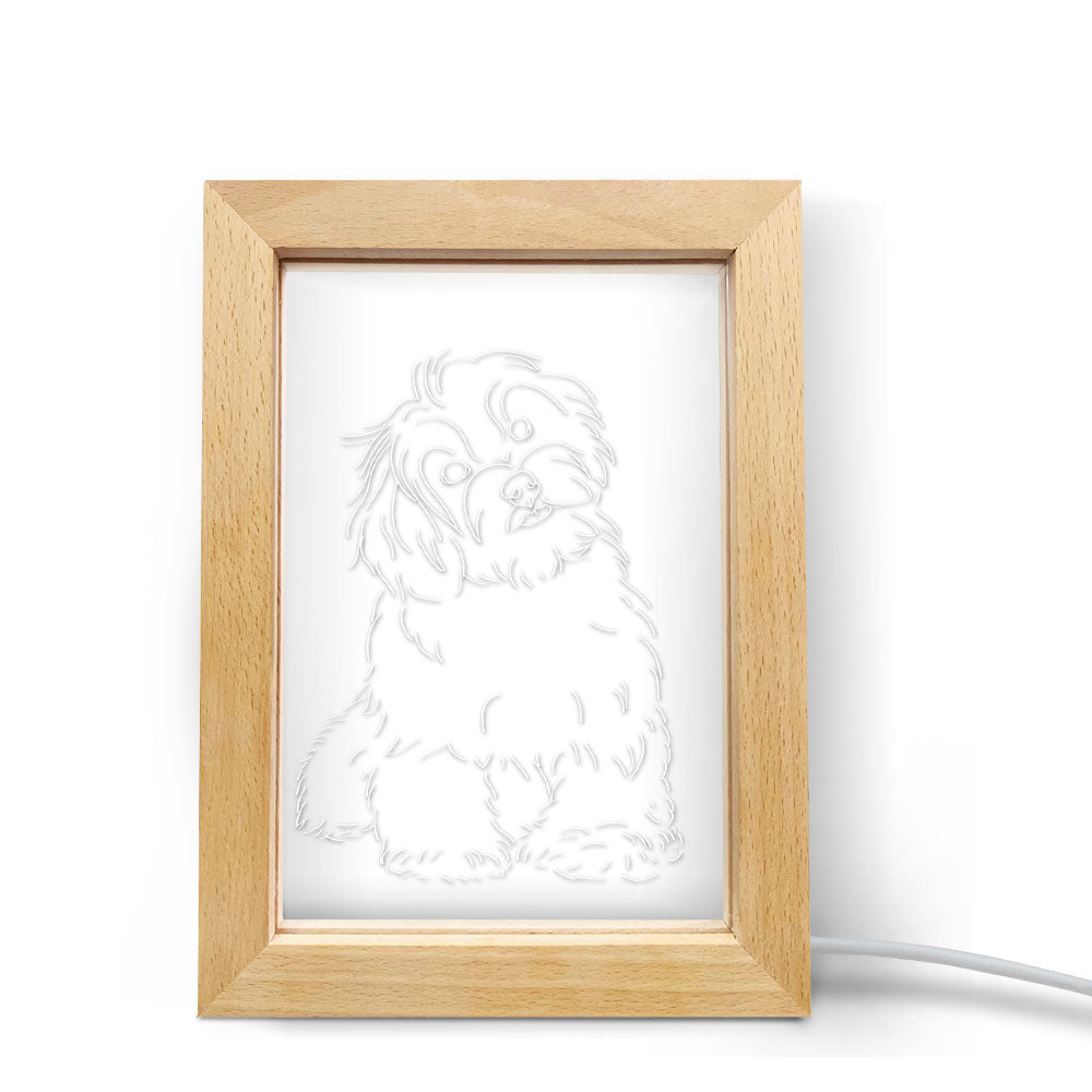 Personalized Engraved 3D Picture Wood Photo Frame Night Lights