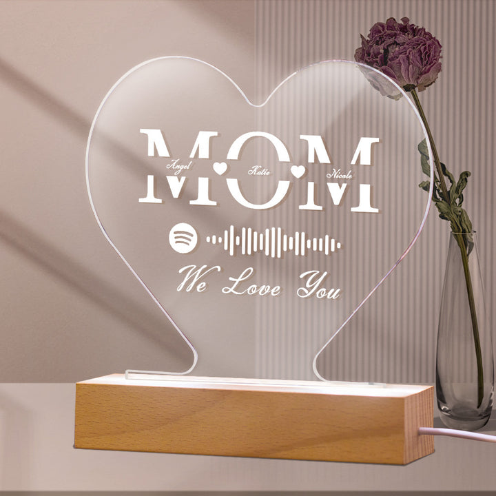 Personalized Night Light, Father's Day Light, LED Light, Custom Engraved Night Light