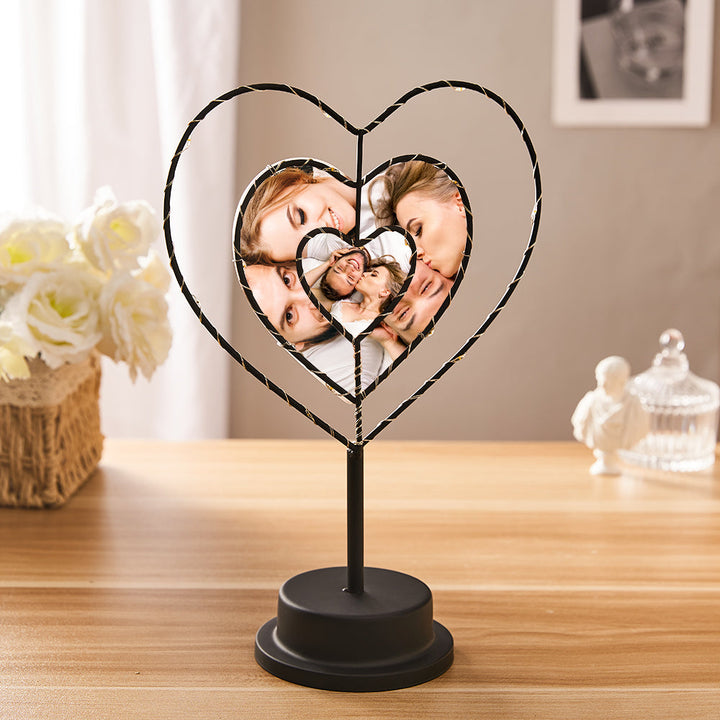 Custom Photo Lamp Love LED Night Light Personalized Heart-shaped Lamp Gift for Lover