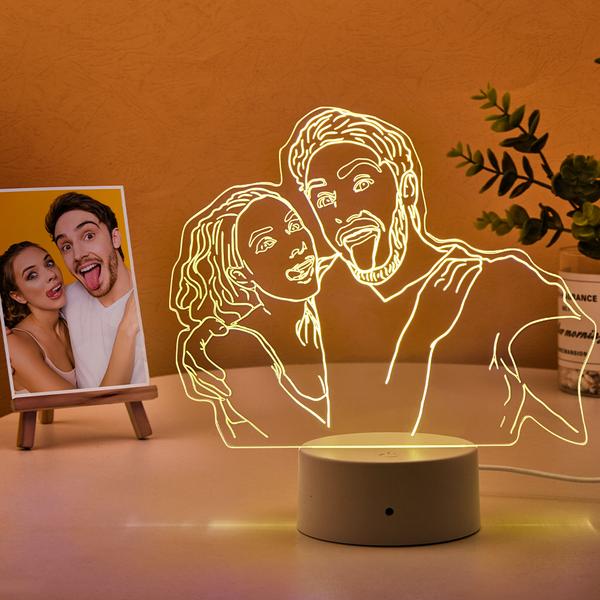 Anniversary Gifts Custom 3D Photo Lamp Personalized Night Light