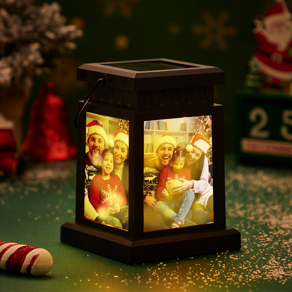 Anniversary Gifts for Couple, Personalized Photo Lantern Nightlight Lamp Memorial Lamp Solar Garden Light