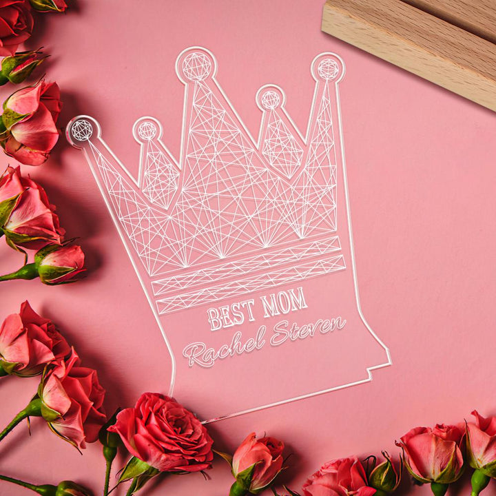 Queen Crown Personalised Night Light Best Mom Gift Mothers Day Gift Crown Led Lights