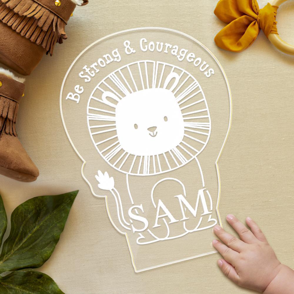 Customized 3D Personalized Lion Shaped Night Light Gifts for Friends