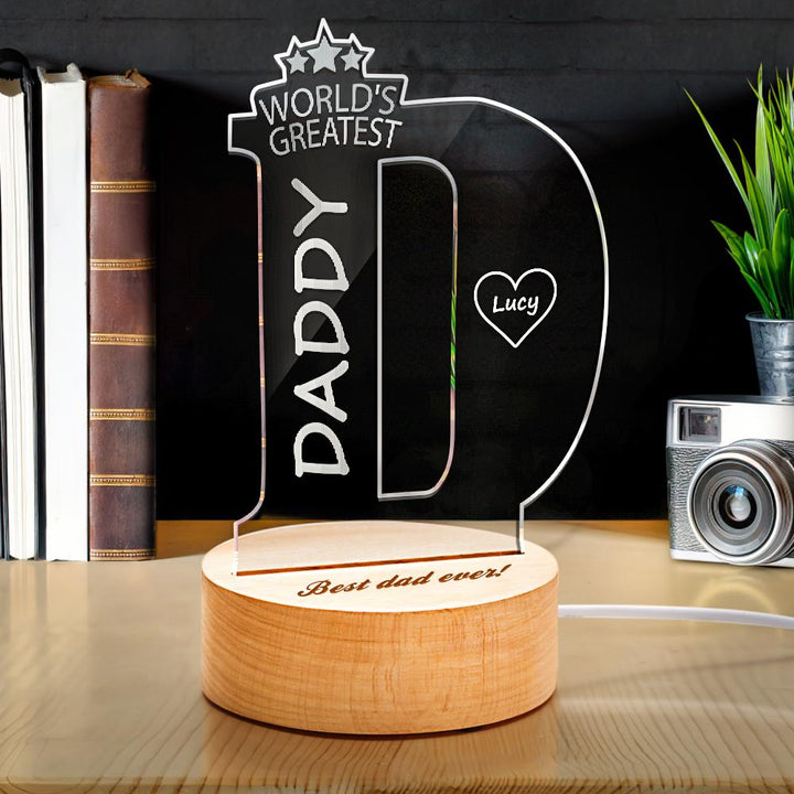 Custom Name Bedroom Night Light Best Gifts For Father