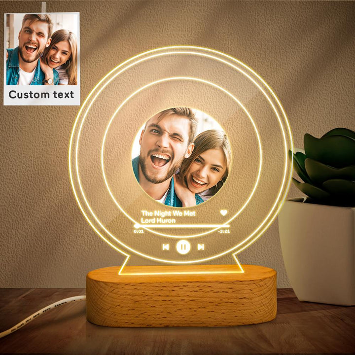 Personalized Gifts With Pictures Custom Night Light Home Decor Custom Song Plaque As Romantic Gift For Couple