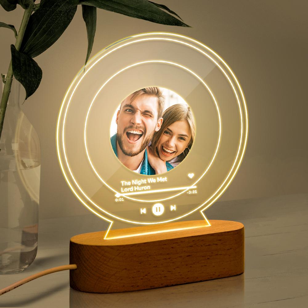 Personalized Gifts With Pictures Custom Night Light Home Decor Custom Song Plaque As Romantic Gift For Couple