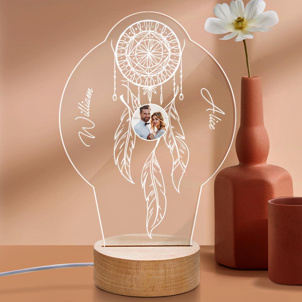 Personalized Dream Catcher Home decor lights Custom Night Light Home Decor