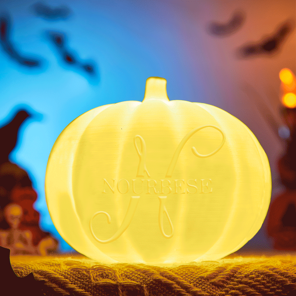 Personalized Halloween Pumpkin Light Custom Name Light Custom Light Up Jack-o-lantern Halloween Gift - N