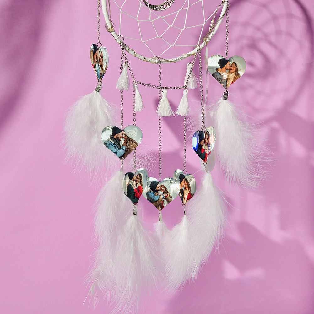 Custom Heart Photo Feather Dream Catcher Wall Room Decor