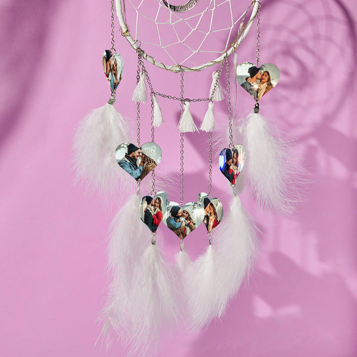 Custom Heart Photo Feather Dream Catcher Wall Room Decor