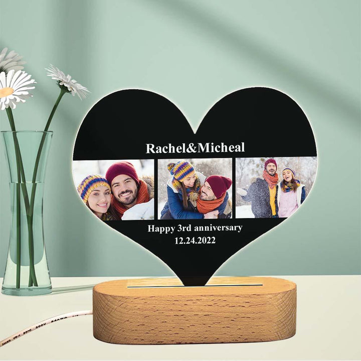 Personalized Gifts With Pictures Custom Night Light Home Decor Valentines Day Gift