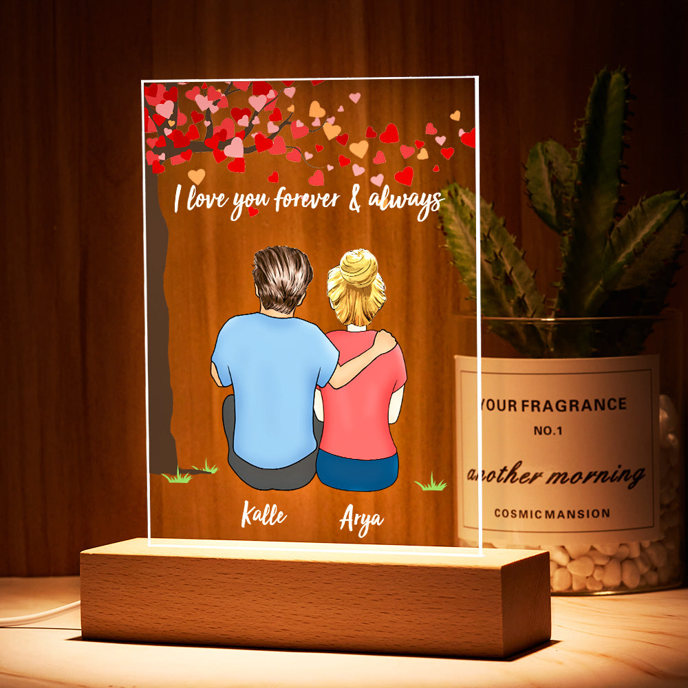 Personalized Card/Plaque/Night Light Custom Couple Gifts Valentine's Day/Anniversary Gifts