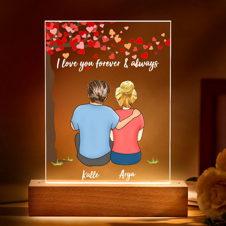 Personalized Card/Plaque/Night Light Custom Couple Gifts Valentine's Day/Anniversary Gifts